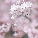 Korean Princess Cherry Blossom Tassel Hair Stick