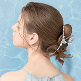 Crystal Glow Ocean Wave Hair Clip