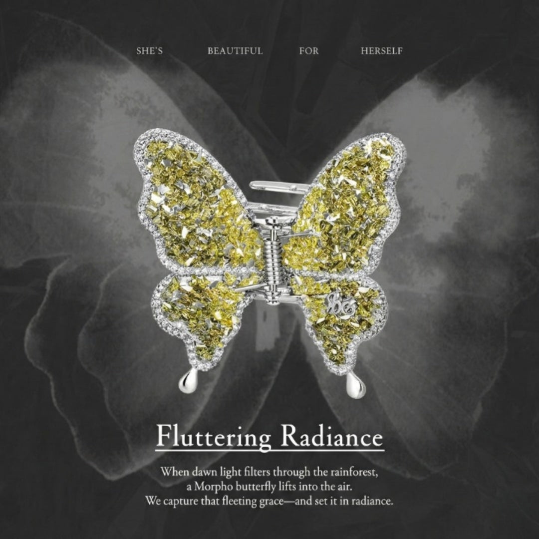 Champagne Wing Crystal Clip