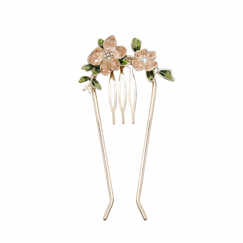 Rosé leaf Charm Hair Stick