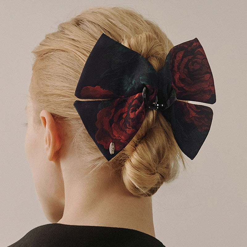 Romantic Noir Bow Clip