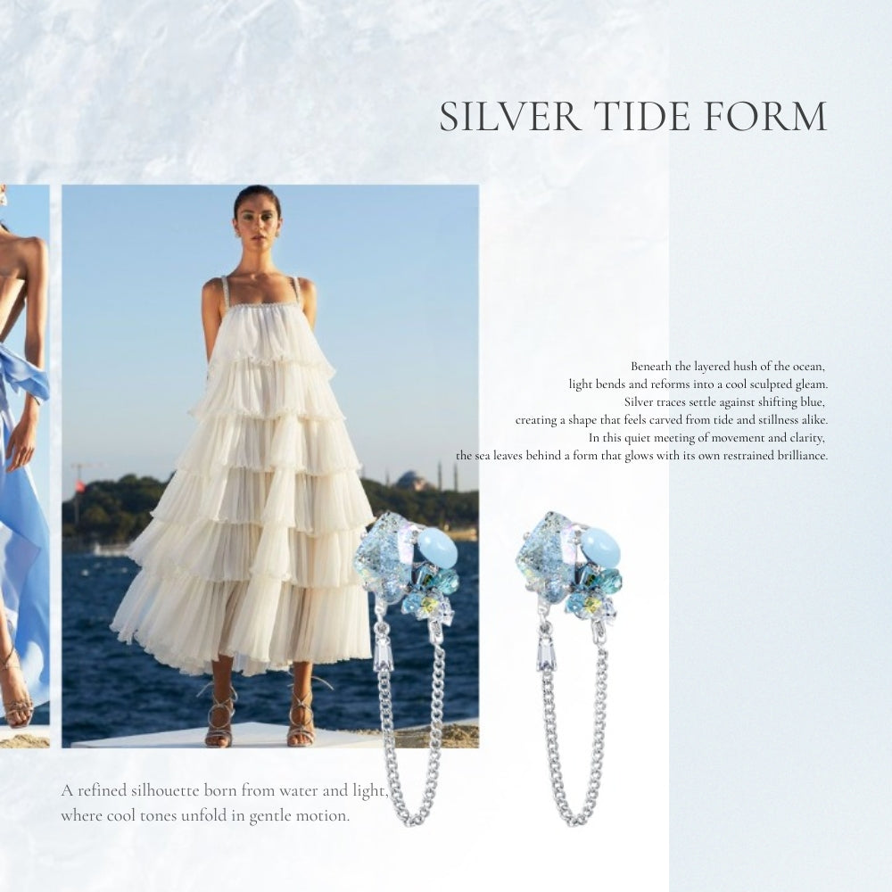 Blue Aqueous Drift Earrings