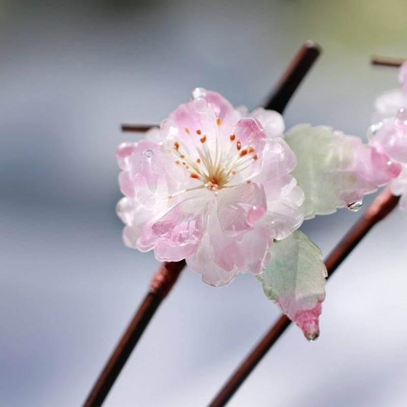 Blushing Sakura Bamboo Hair Stick