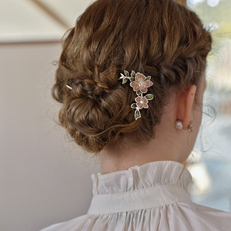 Rosé leaf Charm Hair Stick