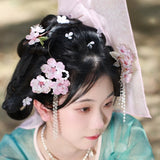 Peach Blossom Bamboo Hair Stick