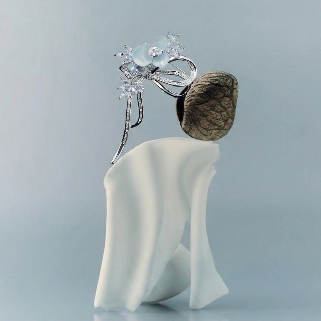 Celeste Luster Opaline Bloom Brooch