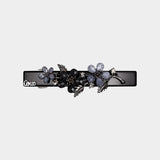 Black Iris Flower Hair Clip