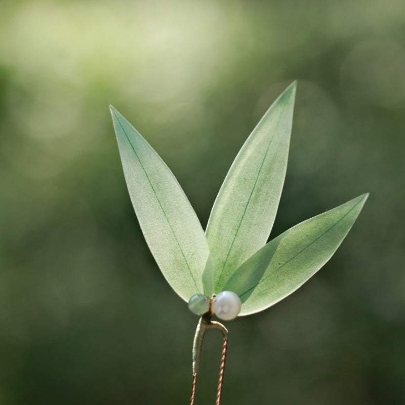 Bamboo Leaf U-Shaped Hair Stick