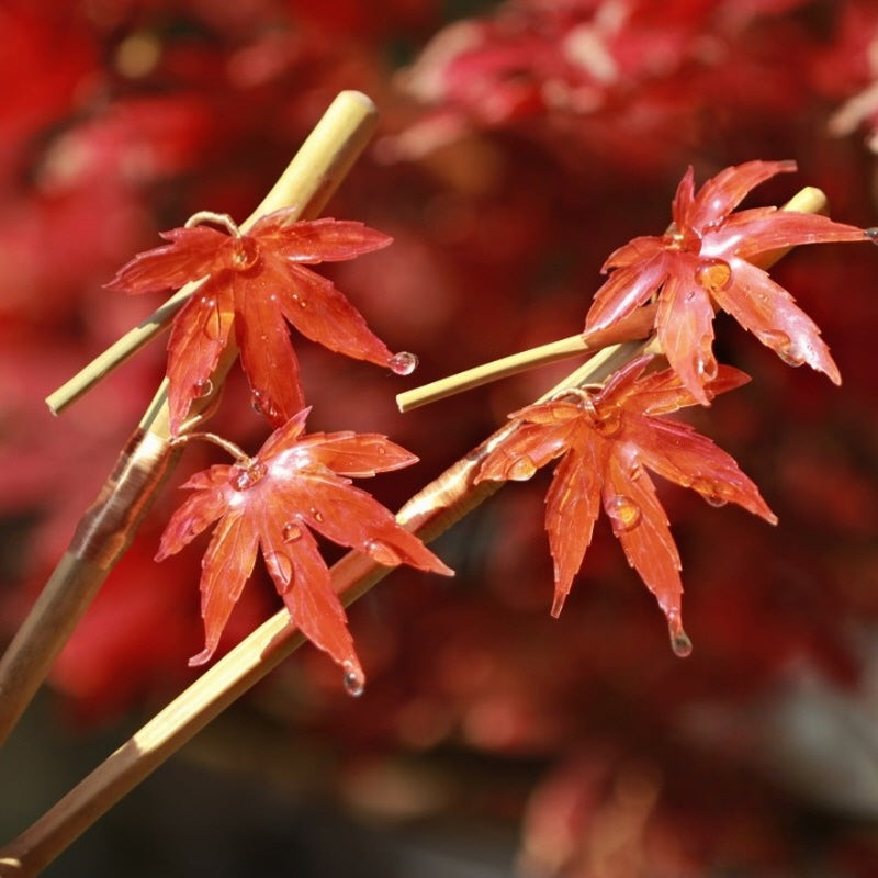 Autumn Maple Bamboo Hair Stick