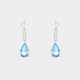 Aqua Teardrop Earrings