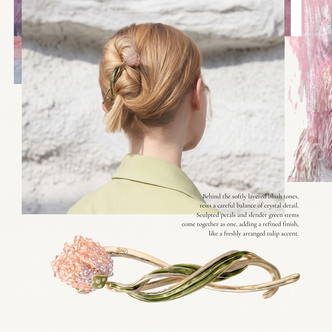 Blush Tulipa Hair Clip