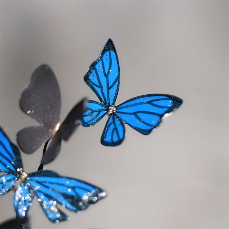 Blue Flash Butterfly Hair Pin