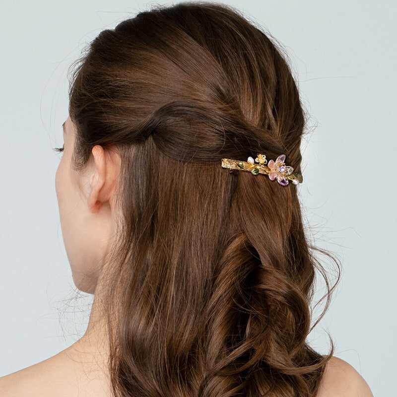 Crystal Frost Blossom Hair Pin