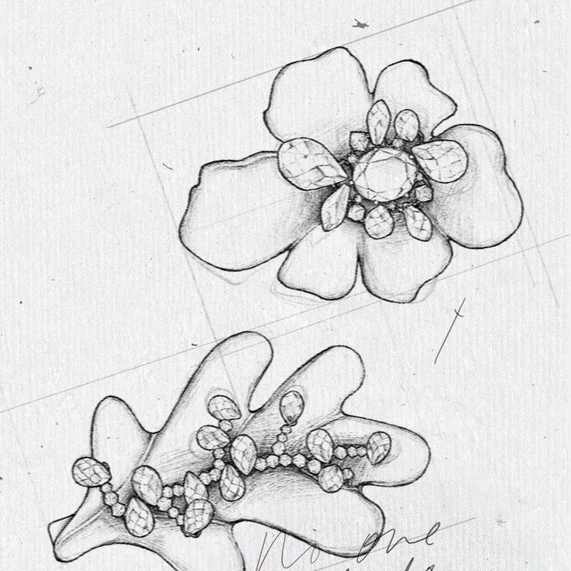Blossom Glow Rosy Crystal Clips
