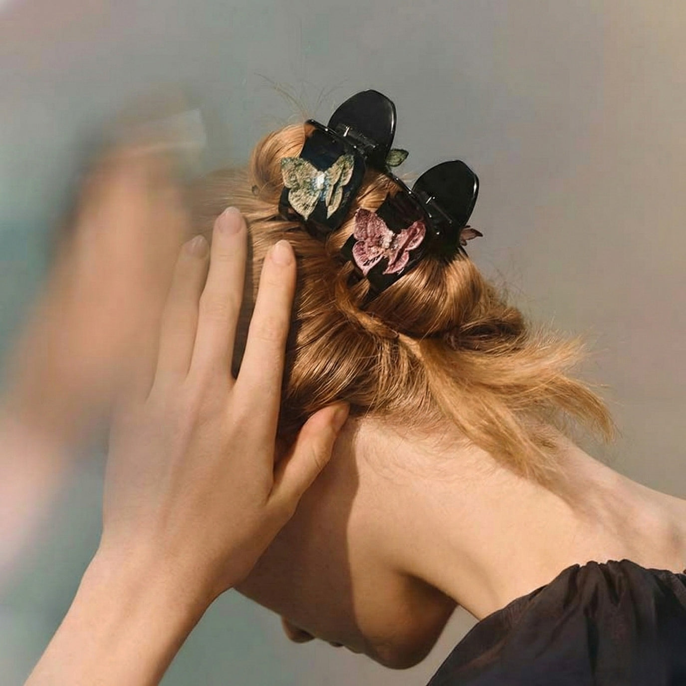 Ballet Rose Butterfly Couture Claw Clip