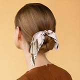 Opulent Blossom Ribbon Hair Scrunchie