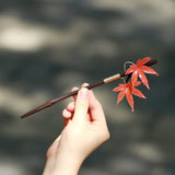 Autumn Maple Bamboo Hair Stick