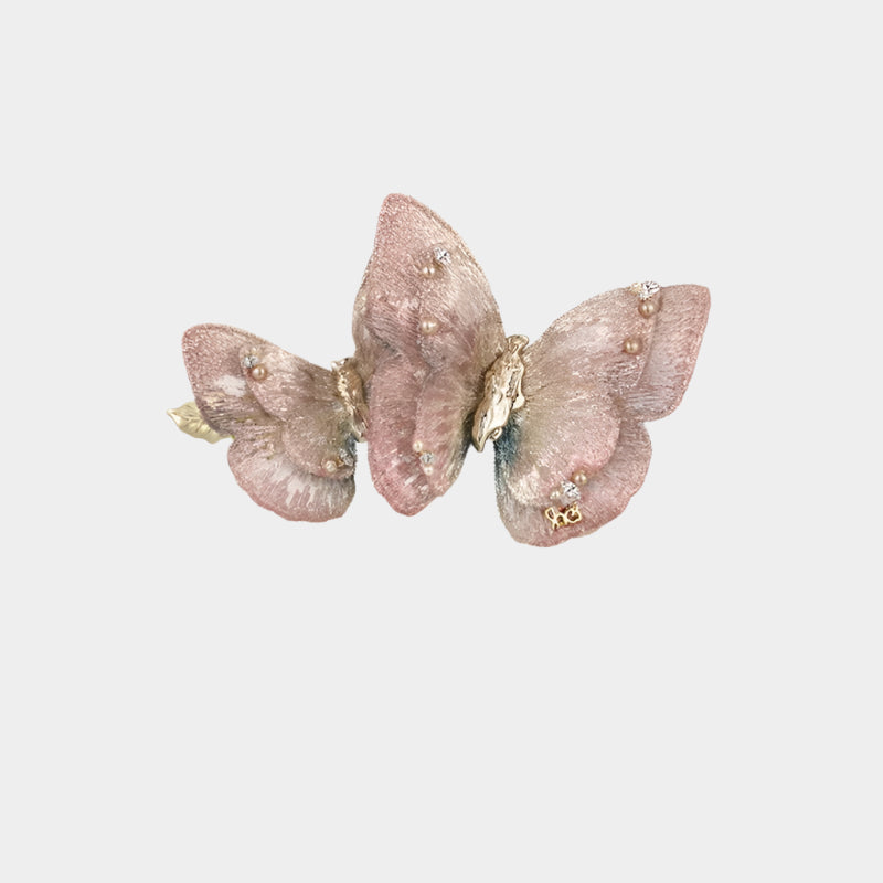 Pink Serenity Butterfly Barrette