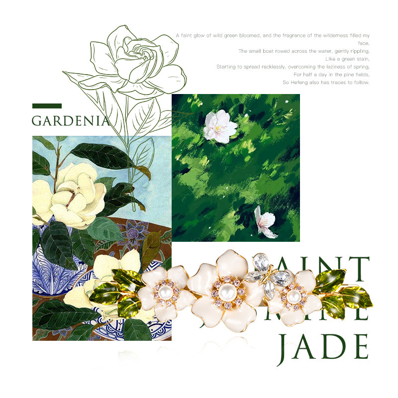 Jasmine Blossom Jade Hair Pin