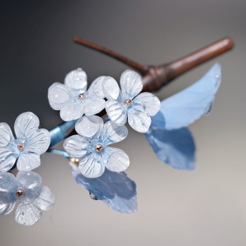 Blue Whisper Bamboo Hair Stick