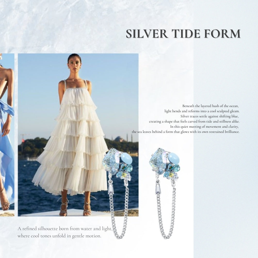 Blue Aqueous Drift Earrings