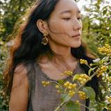 Arles Sunflower Drop Earrings