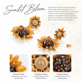 Arles Sunflower Drop Earrings