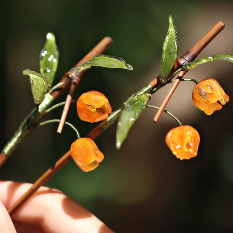 Physalis Flower Bamboo Hair Stick