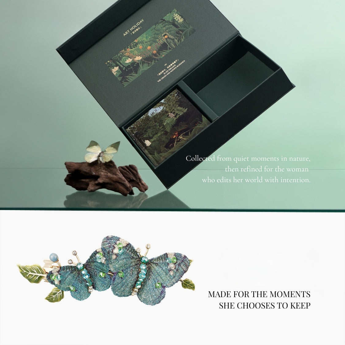 Jardin Gleam Butterfly Vine Hair Pin