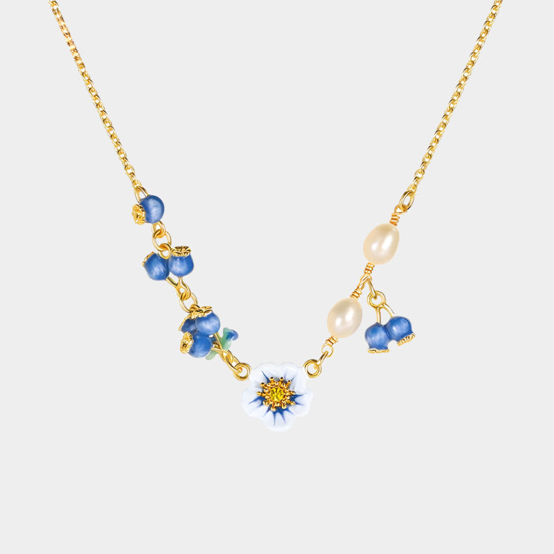 Blueberry Flower Necklace