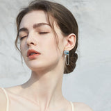 Blue Aqueous Drift Earrings