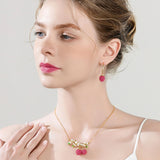 Raspberry Blossom Necklace