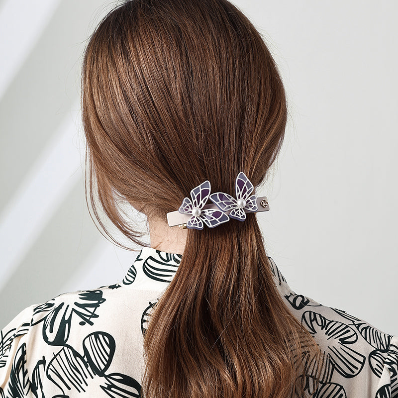 Sunlit Butterfly Hair Pin