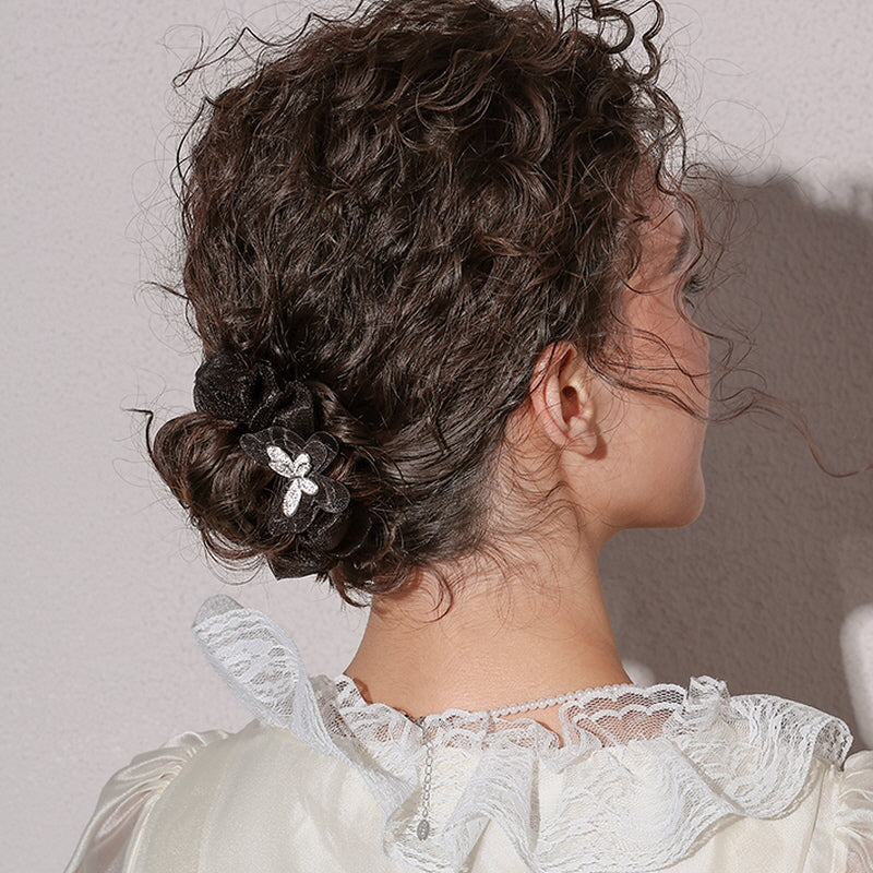 Butterfly Noir Mesh Hair Scrunchie