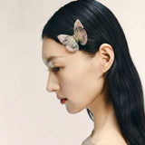 Pink Serenity Veil Butterfly Clip