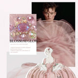 Blossom Glow Rosy Crystal Brooch