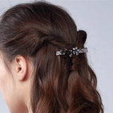 Black Iris Flower Hair Clip