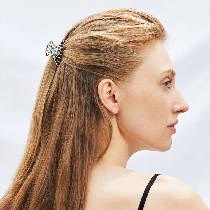 Blue Crystalwave Claw Clip