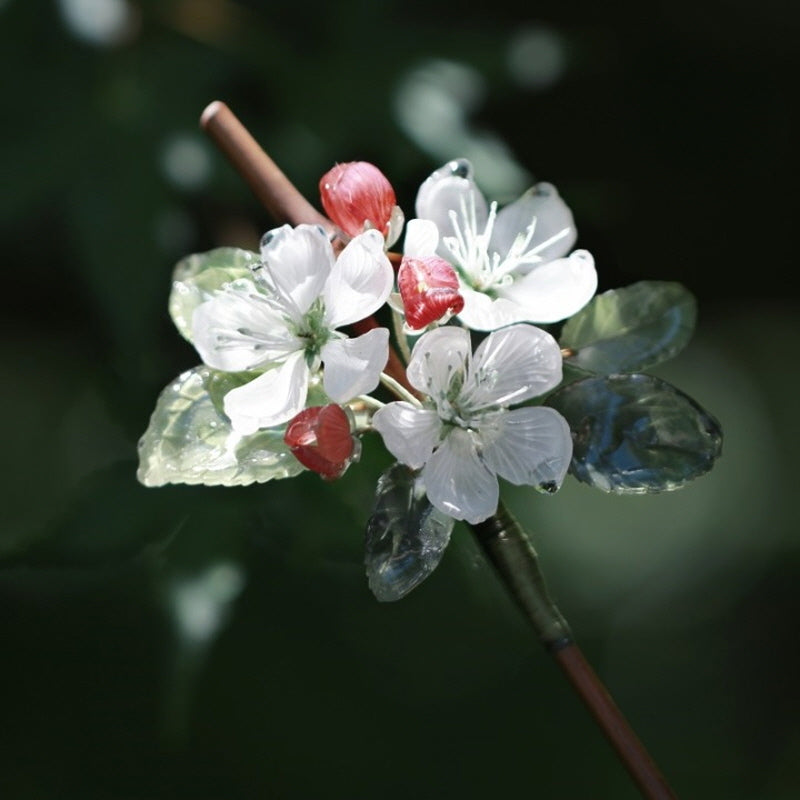 Blossoming Hawthorn & Bamboo Hair Stick