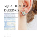 Aqua Tidal Ray Earrings