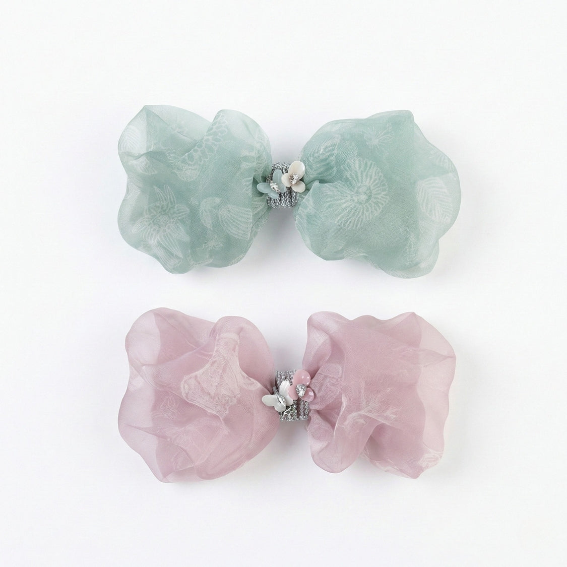 Celeste Luster Garden Bow Pin