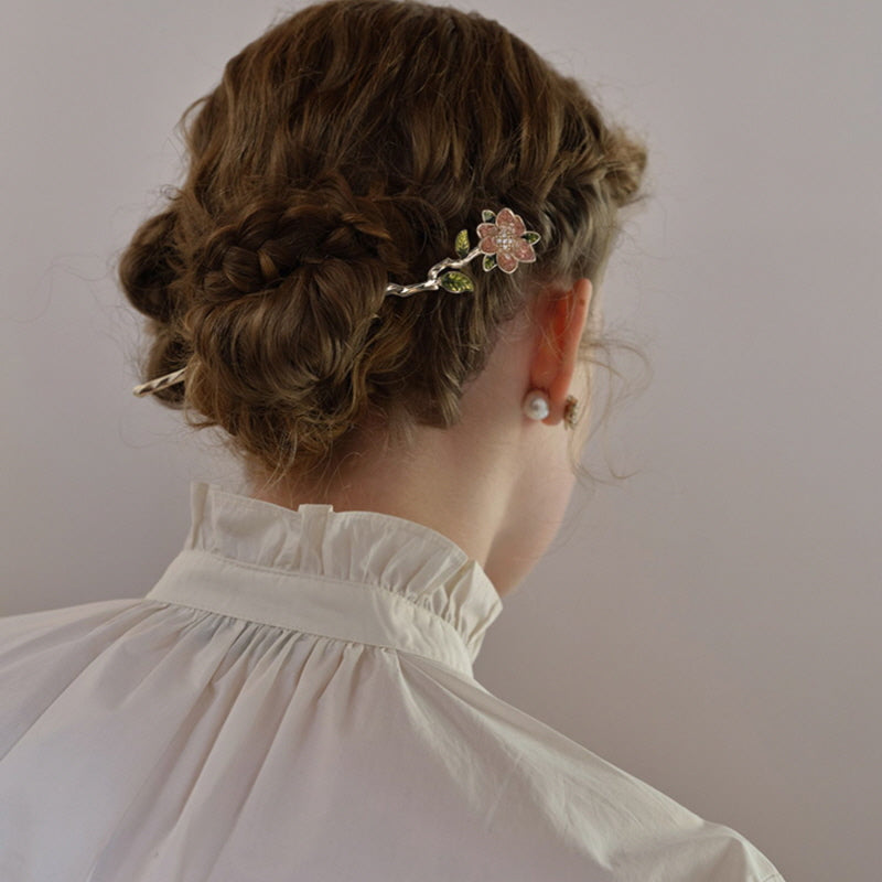 Rosé leaf Charm Hair Stick