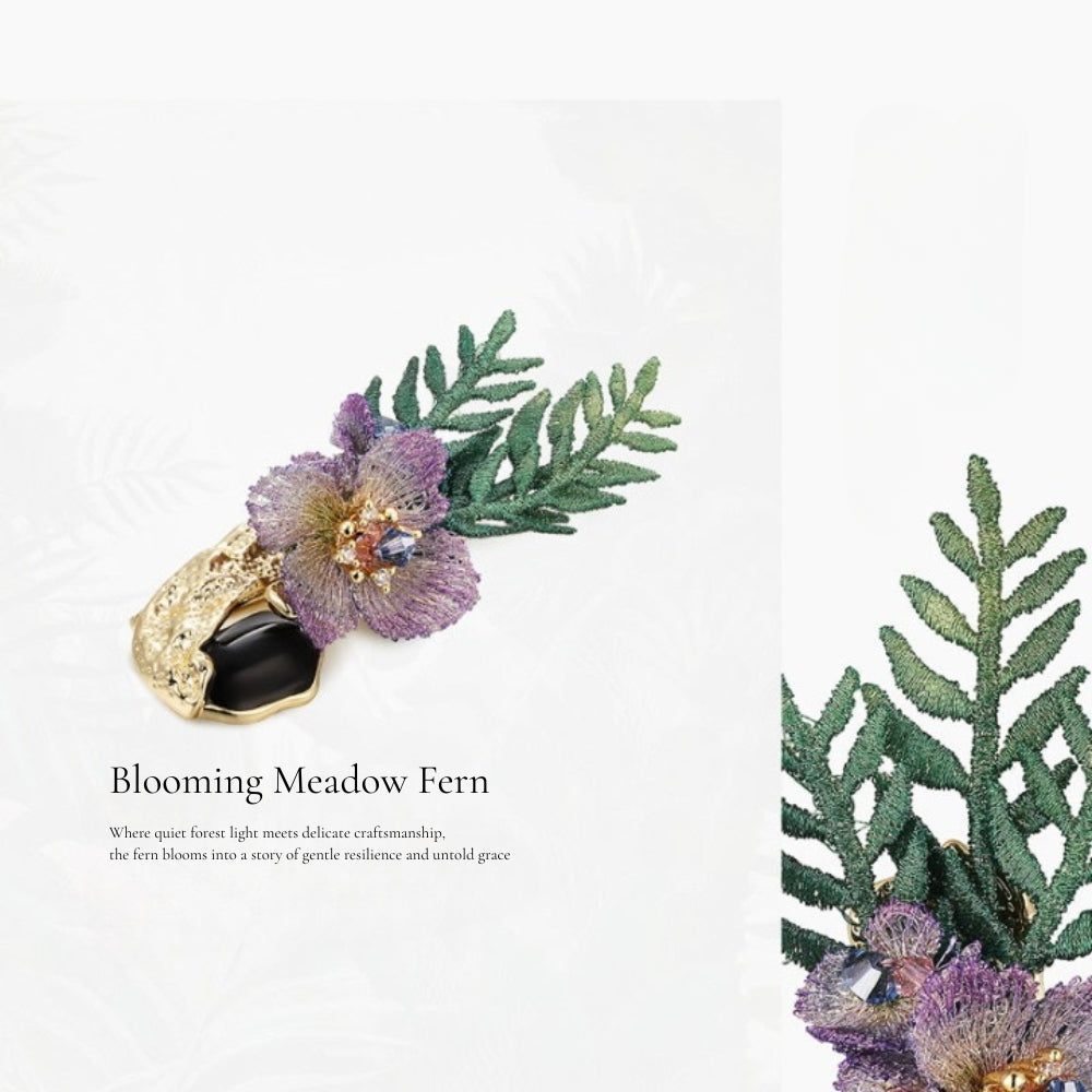 Blooming Meadow Fern Brooch