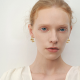 [New Arrival] shes Qianzi Original Van Gogh Iris Stud Earrings for Women 2026 New High-End Earrings and Ear Accessories