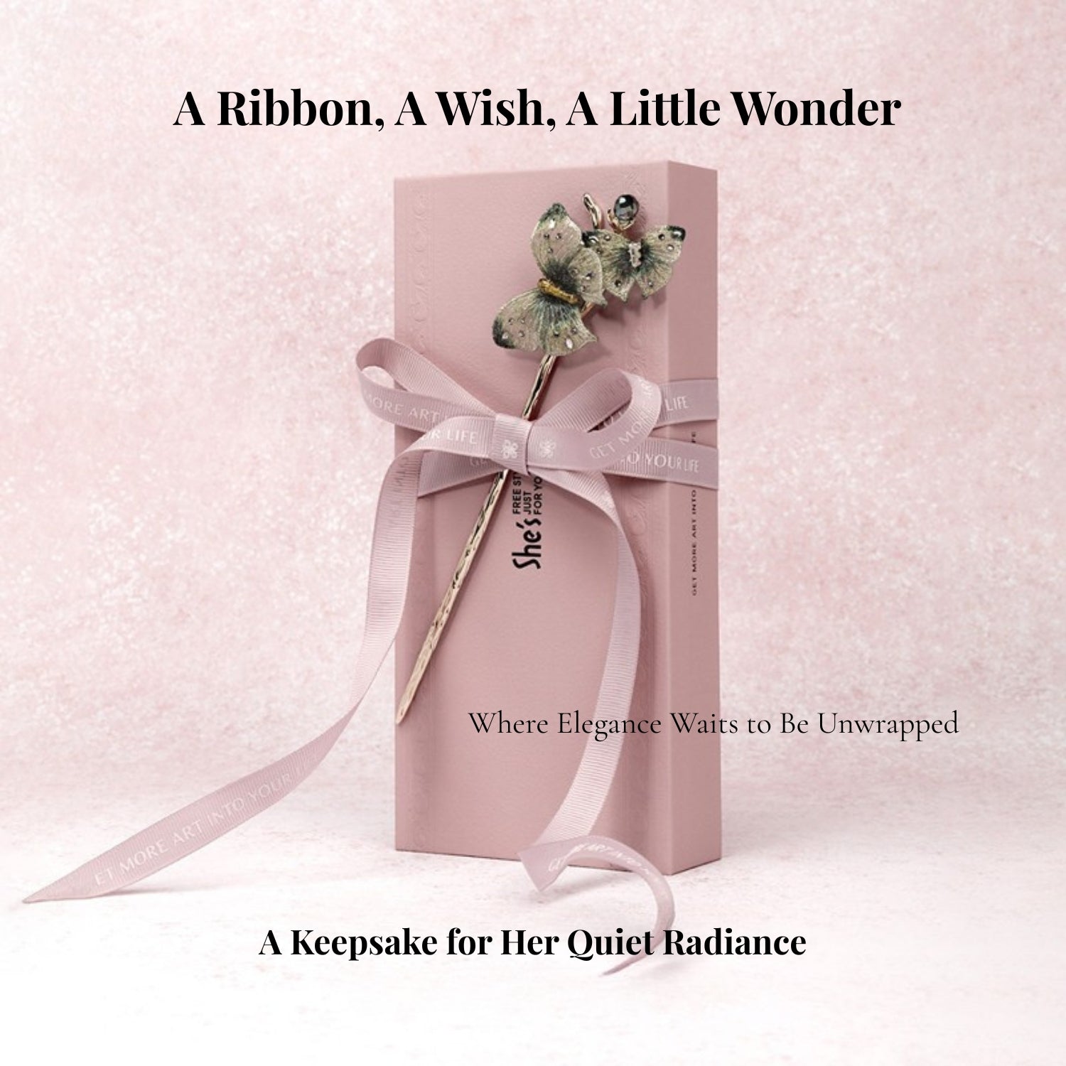 Ballet Rose Butterfly Fringe Hair Stick