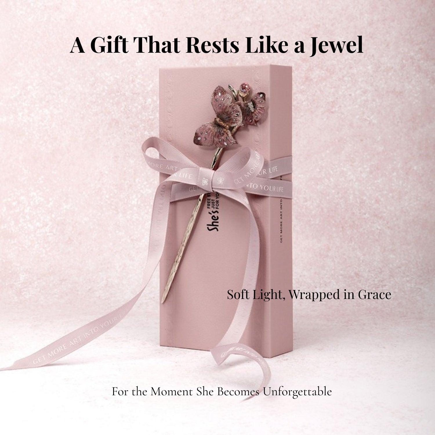 Ballet Rose Butterfly Fringe Hair Stick