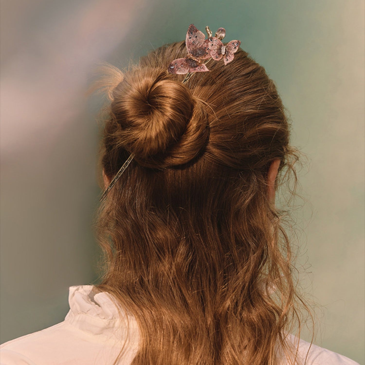 Ballet Rose Butterfly Fringe Hair Stick