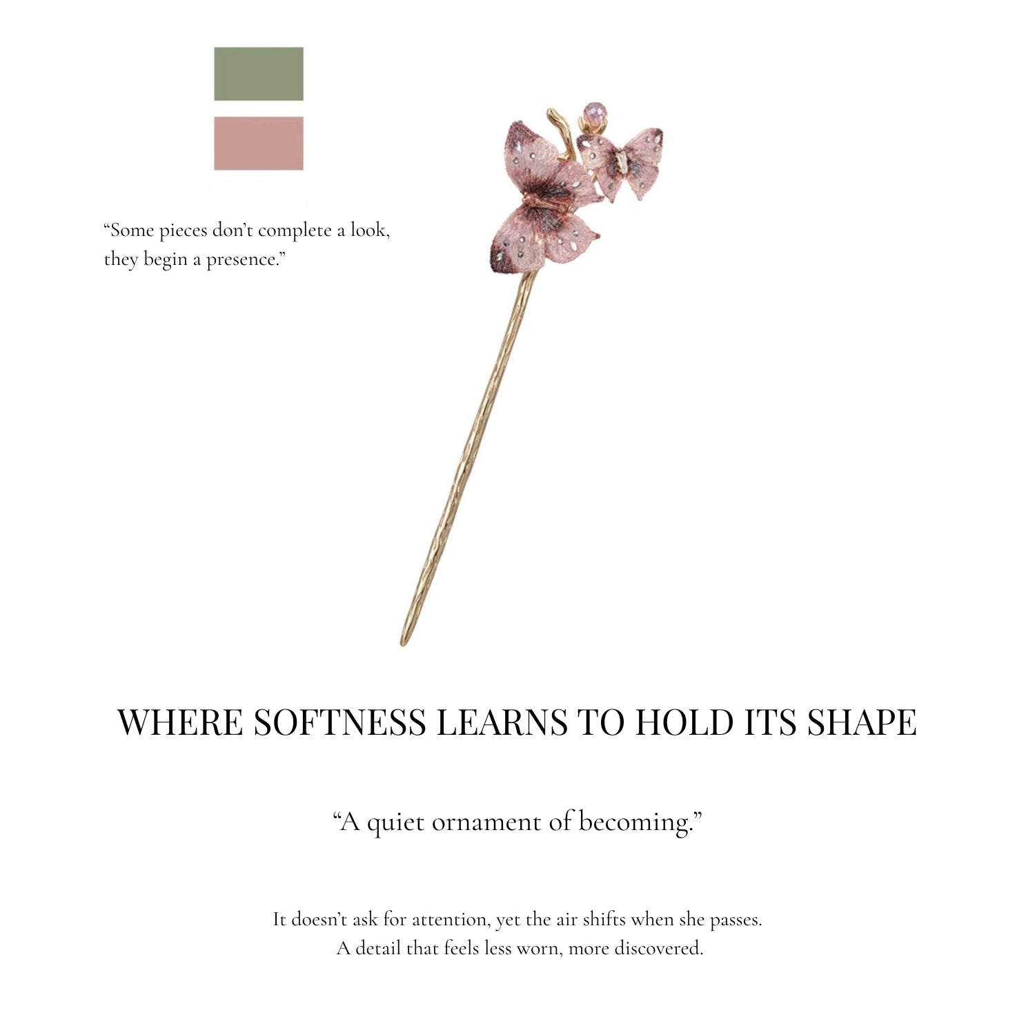 Ballet Rose Butterfly Fringe Hair Stick