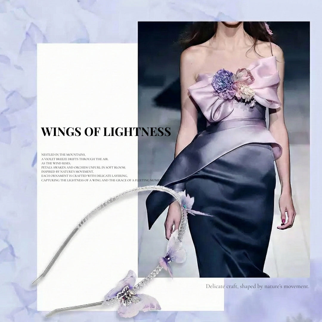 Silvervine Butterfly Headband