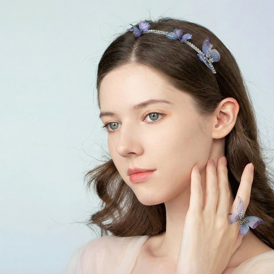 Silvervine Butterfly Headband